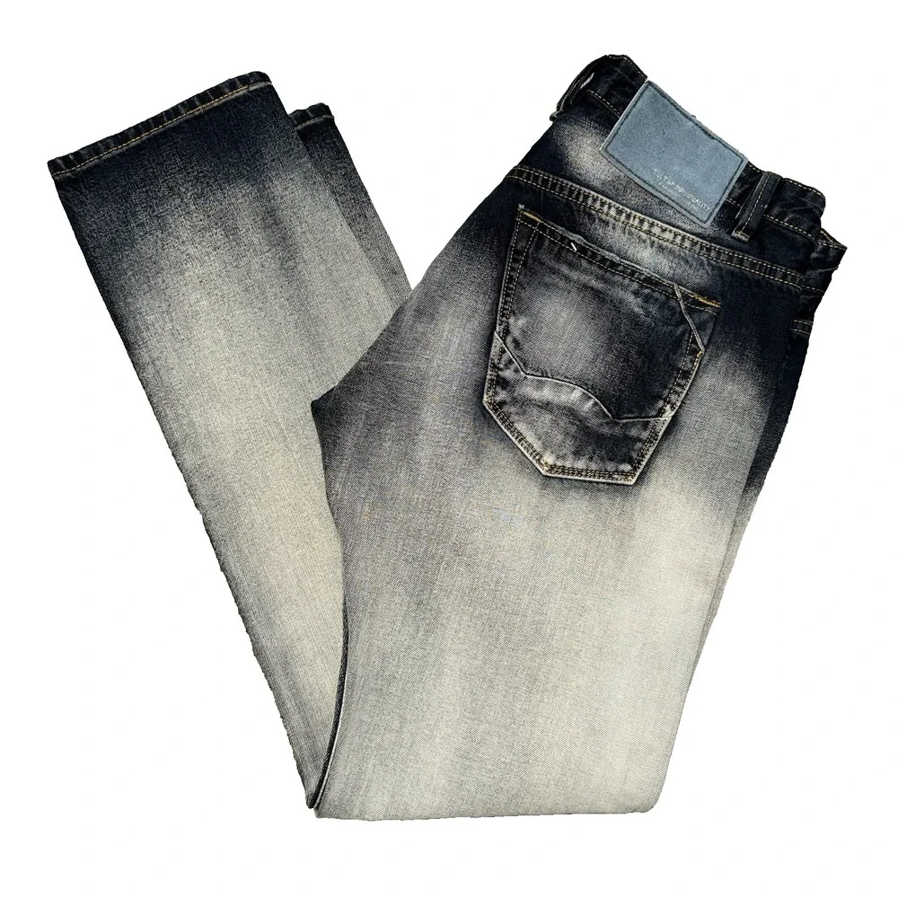 Cult Of Individuality Rebel Straight Japanese Selvedge Jeans 36x34 Gray Black